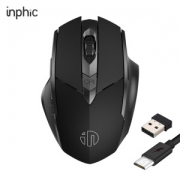 inphic 英菲克 PM6 2.4G蓝牙 无线鼠标 1600DPI 黑色
