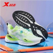 XTEP 特步 男鞋跑步鞋减震轻便跑鞋休闲运动鞋男880319110119 白绿 41码