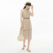 GIORDANO 佐丹奴 05460605 女士拼接镂空连衣裙