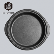 电磁炉通用！Jill May 铸味 20cm圆牛排盘生铁早餐煎盘