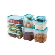 白菜价：淘宝心选 食品级PP塑料材质保鲜盒 10件套