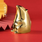 LTJ 老铜匠 金鼠桌面摆件