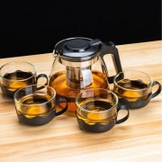 禾嘻 耐高温泡茶壶 1000ML 一壶+4莲花杯