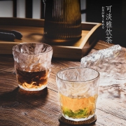 傻宝 冰川纹玻璃水杯 矮款 4只装