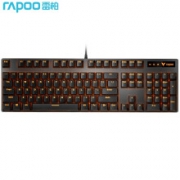 25日0点：RAPOO 雷柏 V500PRO单光版 104键背光机械键盘 黑色 红轴