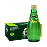 法国进口 巴黎水 Perrier 原味含气天然矿泉水 气泡水 330ml*24瓶