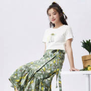 Semir  森马 13B040170013 短袖半身裙套装