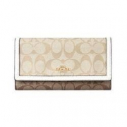 618预售：COACH 蔻驰 2870 IMR2K 女士白色C纹长款手拿包