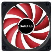 SAMA 先马 无光静音机箱风扇 12CM 黑框红叶