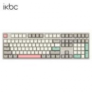 PLUS会员：iKBC W210 2.4G无线机械键盘 108键 红轴 工业灰