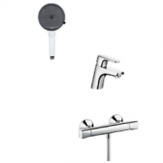 Hansgrohe 汉斯格雅 境雨系列 手持花洒套装 268657手持花洒 13122007淋浴龙头 14080007面盆龙头