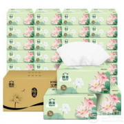 原生木浆！Hygienix 洁云 福瑞国色荷花系列抽纸 3层100抽*30包