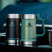 Stanley 史丹利 带开瓶器不锈钢啤酒杯 710mL