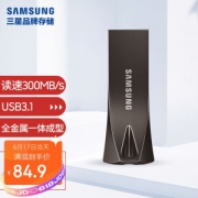 18日0点：SAMSUNG 三星 Bar Plus USB3.1 U盘 64GB 深空灰