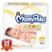 超长导流层！MamyPoko 妈咪宝贝 云柔新生 婴儿纸尿裤 S104片