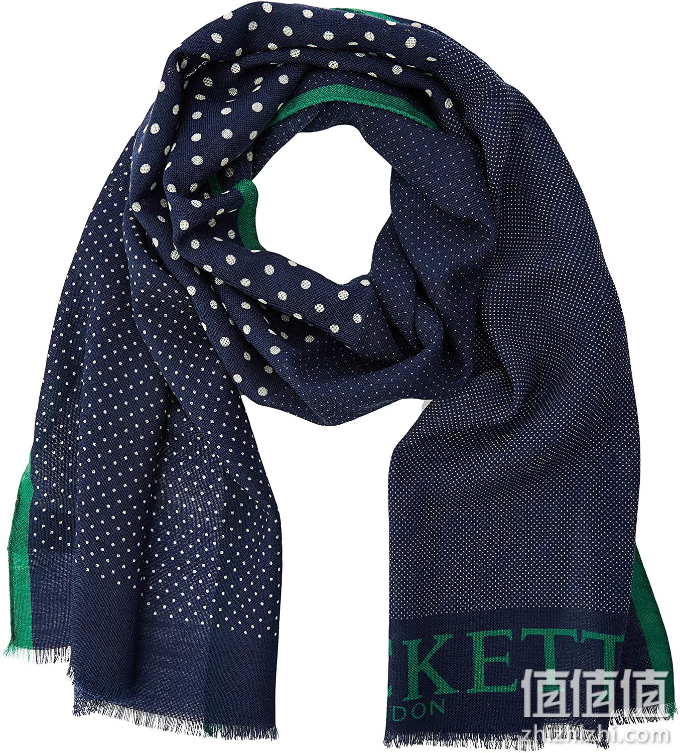 Hackett London 男士补丁多点围巾