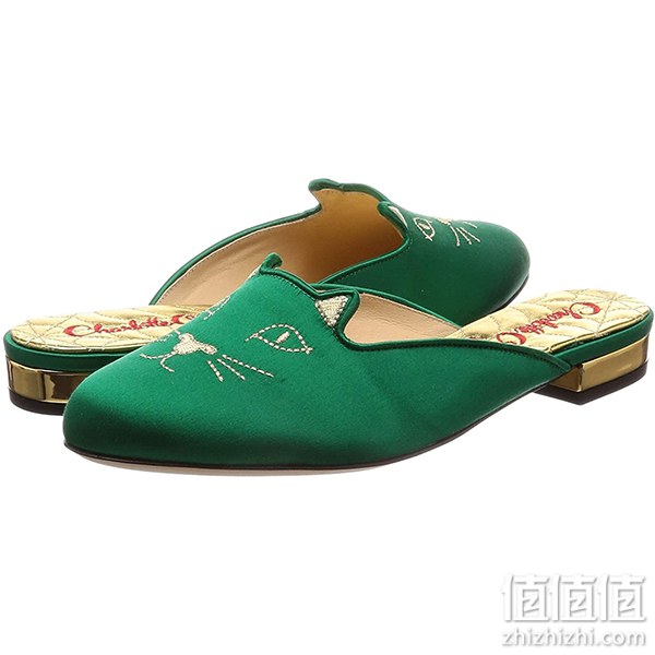 Charlotte Olympia 猫咪尖头平底凉鞋