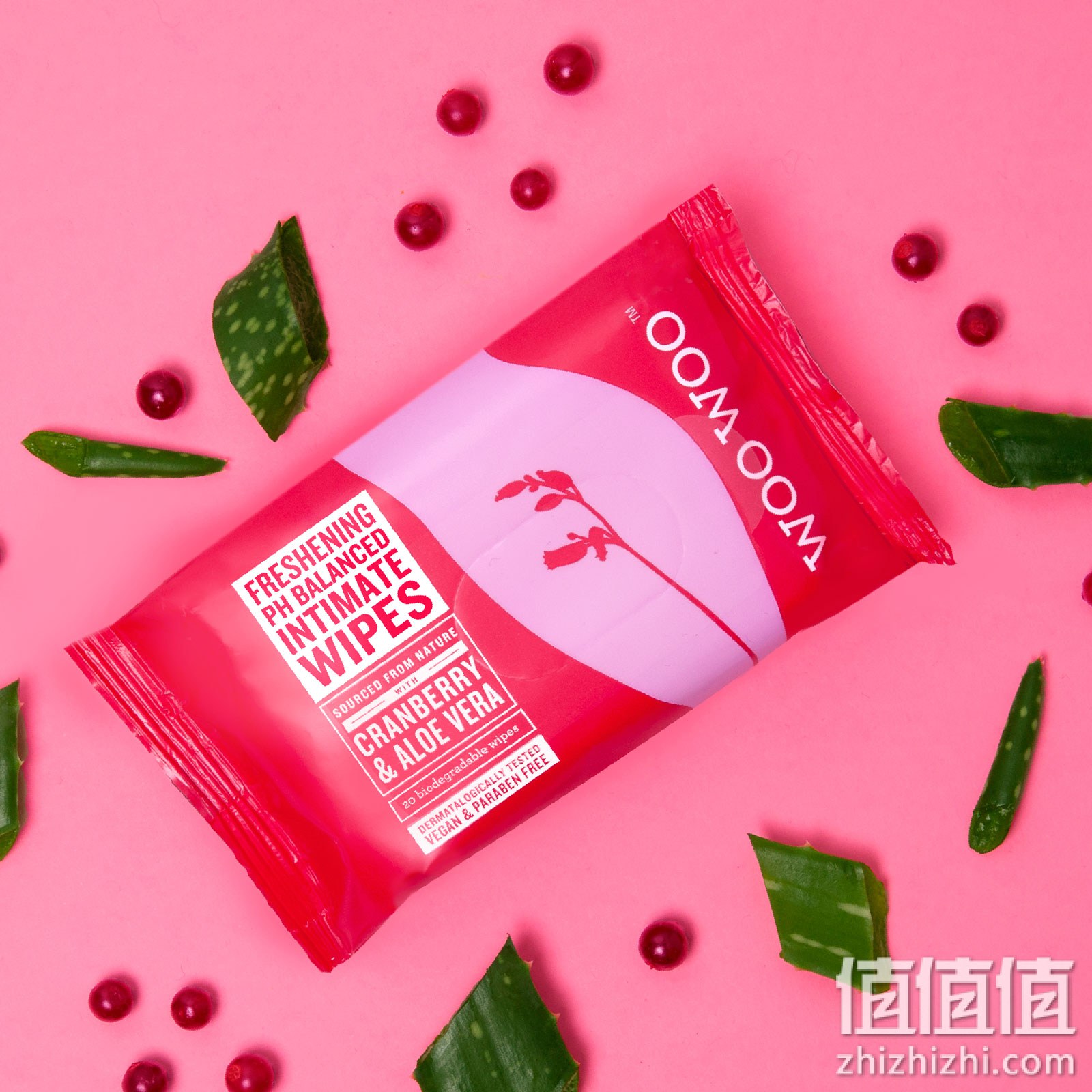 WooWoo 蔓越莓 卫生湿纸巾