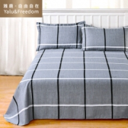 YALU 雅鹿 巴洛克灰 全棉斜纹床单 160*230cm