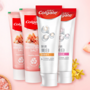 Colgate 高露洁 美白牙膏组合（喜马拉雅盐115g*2+酵素桂花120g+酵素白桃120g）