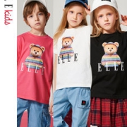 ELLE kids 男/女童圆领小熊短袖T恤