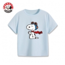 史努比（peanuts） 儿童短袖 纯棉t恤 雾霾蓝