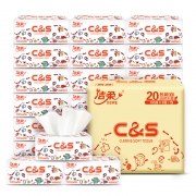 聚划算百亿补贴:C&S 洁柔 抽纸 3层100抽20包（195*123mm）