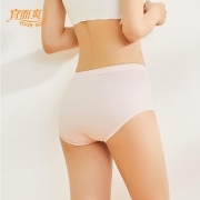史低！4.9分，商场同款，100%纯棉：3条 宜而爽 女士 大码高腰舒适内裤