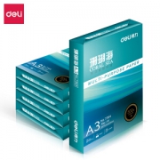 deli 得力 珊瑚海 70g A3复印纸 500张/包 5包1箱（整箱2500张）