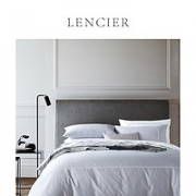 LENCIER 兰叙 80支纯棉贡缎刺绣床上四件套 1.5m