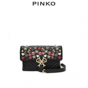 降916元、88会员，PINKO 品高 金属徽标装饰soft燕子包 2色 1P21XNY6P4