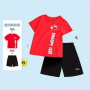 SNOOPY 史努比 儿童短袖运动套装