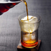 Lhopan 欧烹 竖纹玻璃敞口冷饮杯 330ml