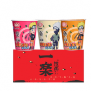 Q弹爽滑！口乐 一乐火影忍者拉面 三种口味 61g*3杯