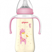 安全环保！Pigeon 贝亲 宽口径PPSU奶瓶 330ml LL码奶嘴