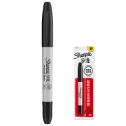 Sharpie 锐意 双头防褪色标记笔 黑色单支吸塑装