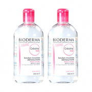 黑卡会员、舒缓温和！BIODERMA 贝德玛 舒妍温和保湿卸妆水 粉水 500ml*2