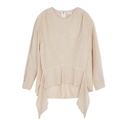 限码：BASIC HOUSE 百家好 HSBL320GYE 女短袖衬衫