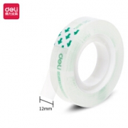 凑单品：deli 得力 30009 易撕透明胶带 12mm*30Y(27.3m） 单卷装