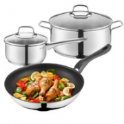 WMF 福腾宝 不锈钢锅具 3件套