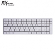 学生专享：ROYAL KLUDGE RK100 2.4G蓝牙 多模无线机械键盘 100键 白色 茶轴
