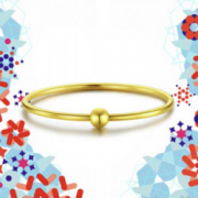 CHJ JEWELLERY 潮宏基 SDG30000647 女士黄金手镯 12.40g