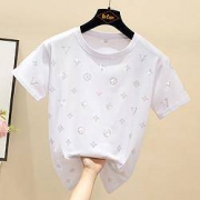 Lee Cooper LCADSHC194 女士不规则烫钻T恤