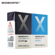 nevercoffee 即饮利乐拿铁咖啡/美式黑无糖咖啡/饮料饮品6盒