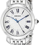 SEIKO 精工 女式石英表 银色 SUR629