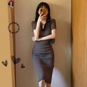 MARK FAIRWHALE 马克华菲 YS21Q103410 女装Polo领连衣裙