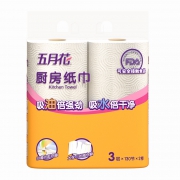 聚划算百亿补贴：may flower 五月花 厨房纸巾 3层130节2卷