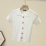 LaChapelle 拉夏贝尔 翻领polo衫  短袖针织衫  9T212GL800601