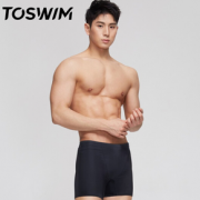 速干舒适！TOSWIM 拓胜 男士平角泳裤 黑色先锋 TS210550399003