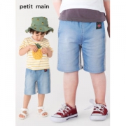 日本超高人气童装品牌   petit main 儿童拼接牛仔短裤 A类品质